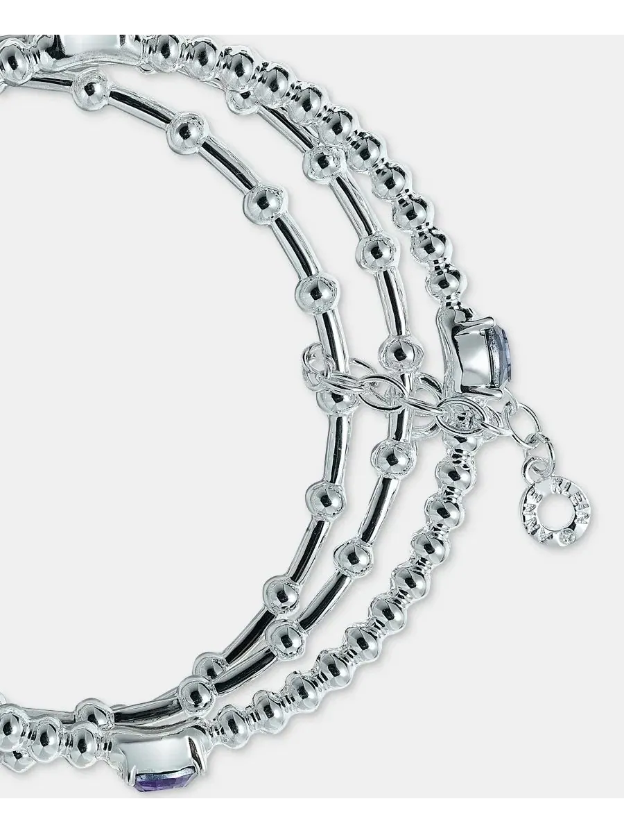 Набор из 3 браслетов-стяжек с крестом Anne Klein — изображение 4 из 4, оттенок мульти