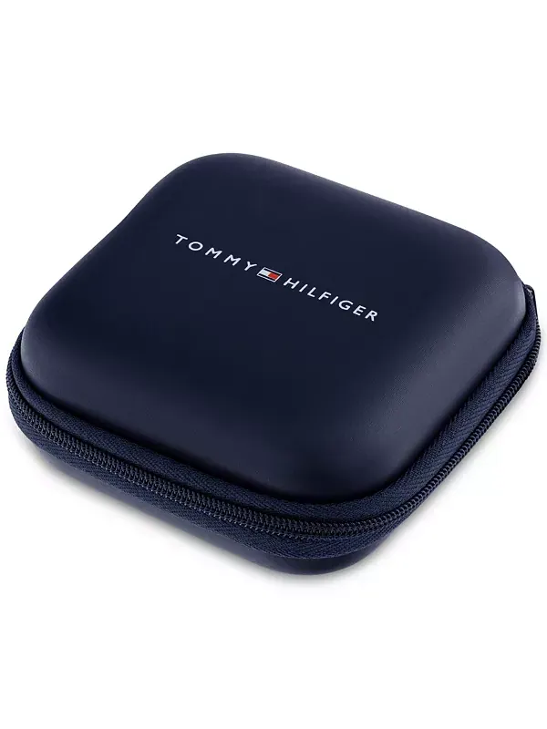 Серьги-Гвоздики с кристальным логотипом Tommy Hilfiger — изображение 3 из 4, оттенок розовый