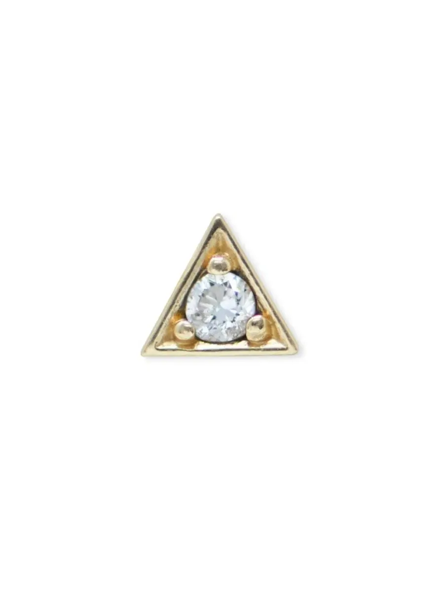 Серьга-пусета Cleo Round Single Stud Anzie — желтый