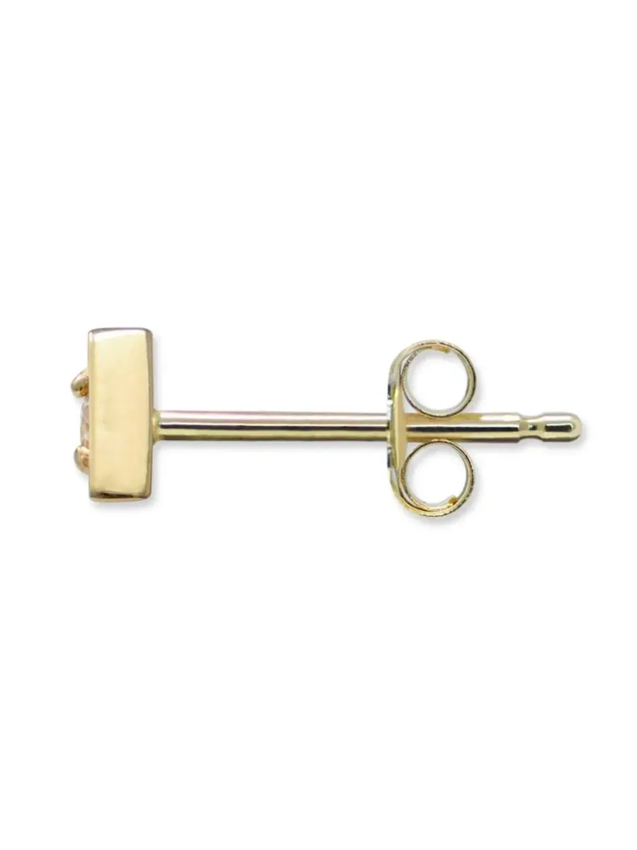 Серьга-пусета Cleo Round Single Stud Anzie — изображение 2 из 3, оттенок желтый