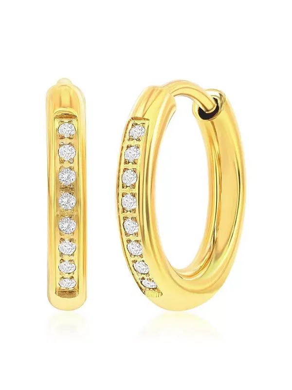 Серьги-Кольца Huggie Hoops из нержавеющей стали с золотым покрытием или черным покрытием, диаметром