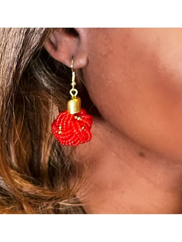 Серьги с ягодами Kendi Amani — изображение 2 из 2, оттенок красный