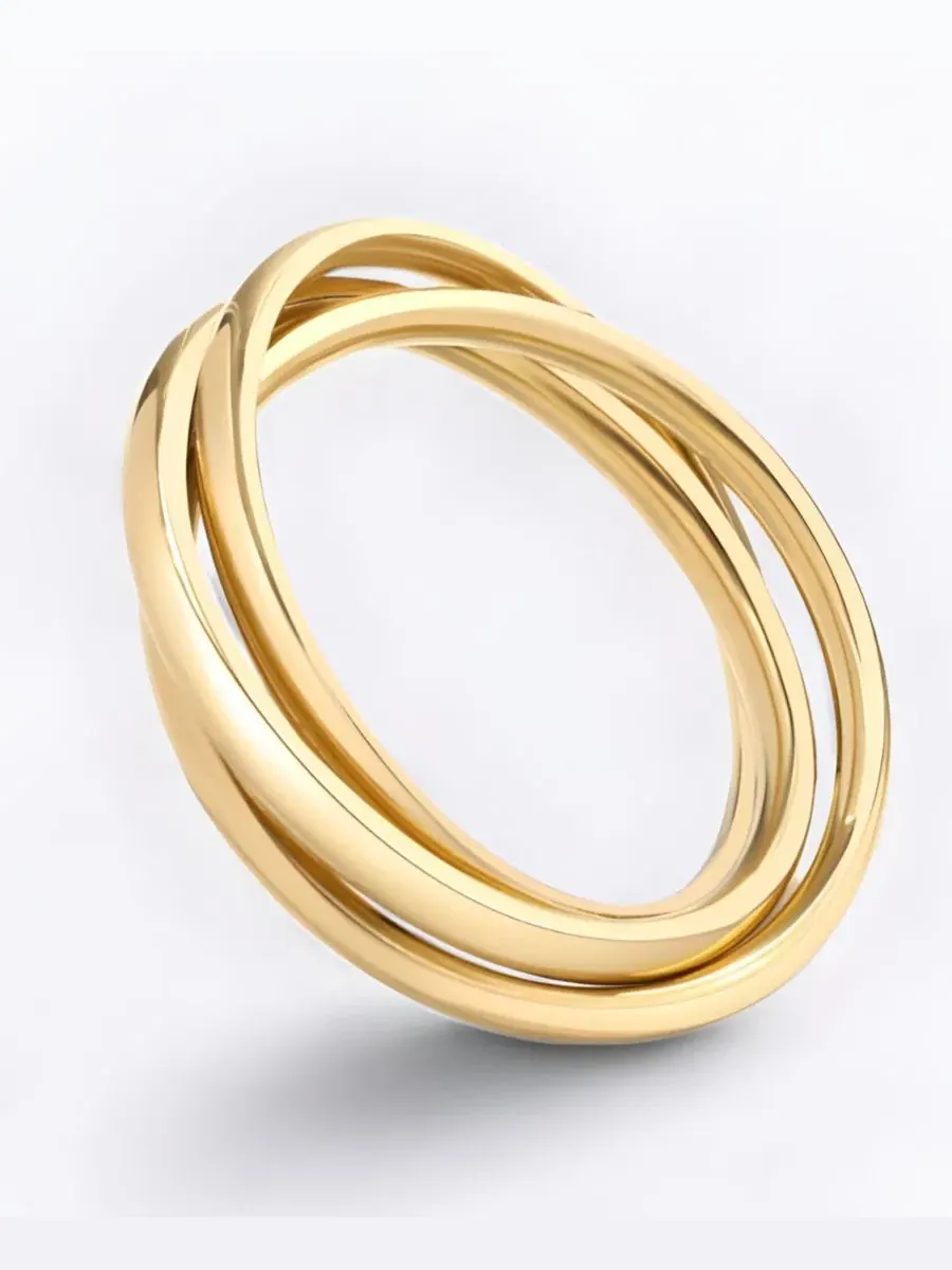 Кольцо-антистресс с подвижным кольцом, 3 шт, Dainty Interlocking Fidget Ring Mint & Lily — изображение 4 из 4