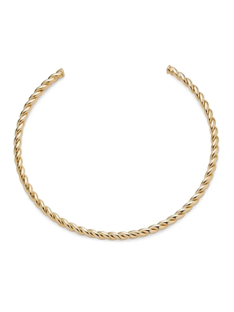 Колье-чокер с витым плетением, модель Traditional Cable Twist Braid Rope Bling Jewelry