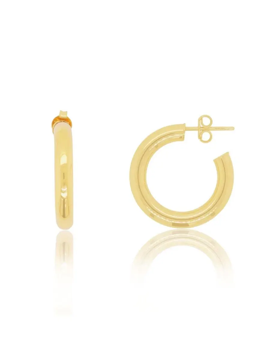 Серьги-гвоздики из золота 14K