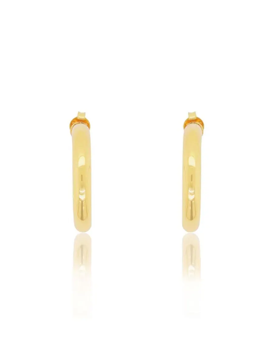 Серьги-гвоздики из золота 14K — изображение 3 из 5, оттенок золото