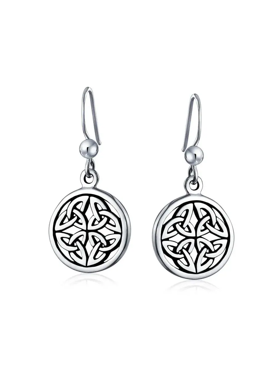 Серьги-подвески Celtic Knot из стерлингового серебра .925, Ancient Circle Infinity Bling Jewelry