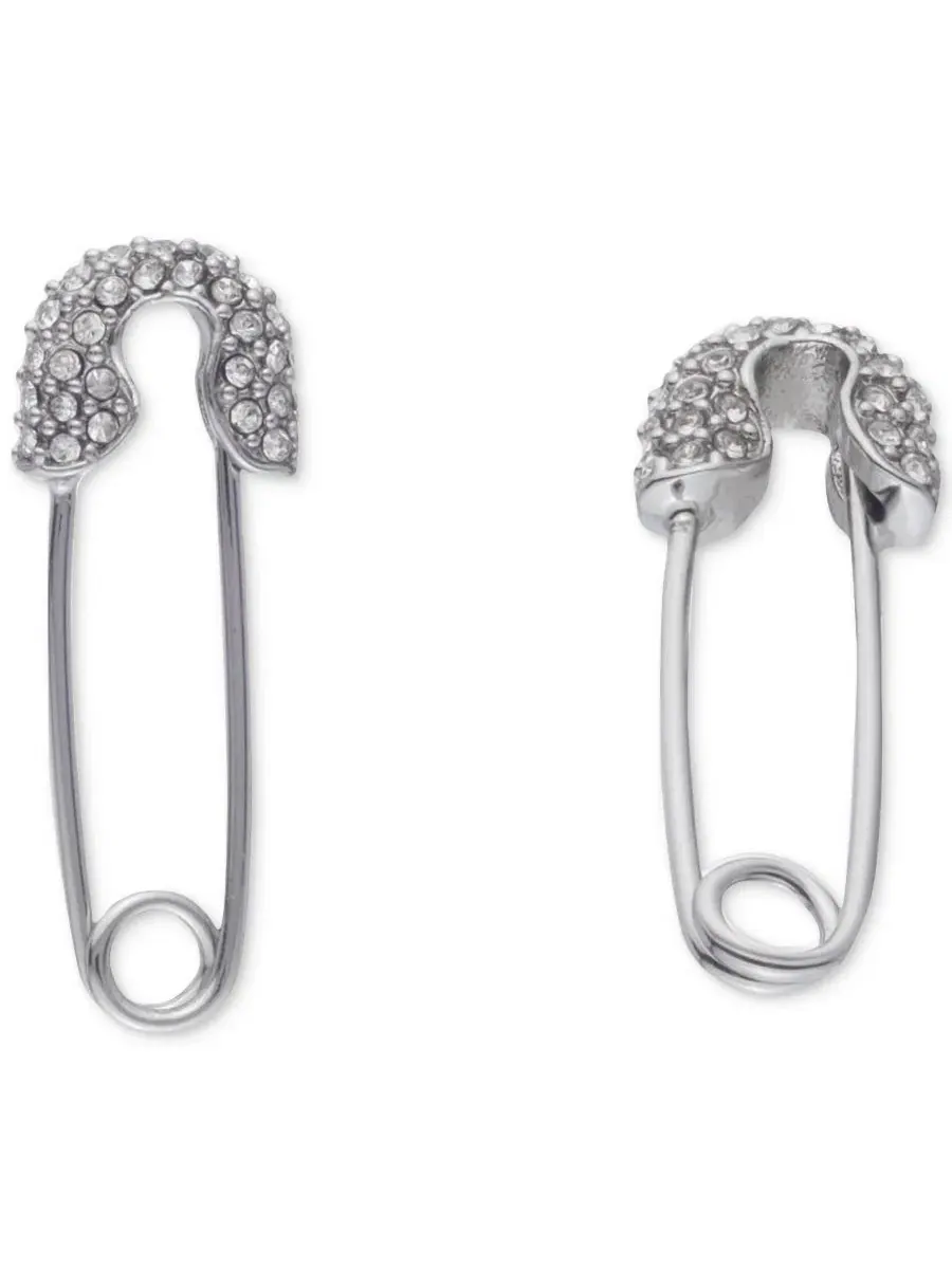 Серьги-гвоздики Paris Pave с булавками Karl Lagerfeld — серебристый