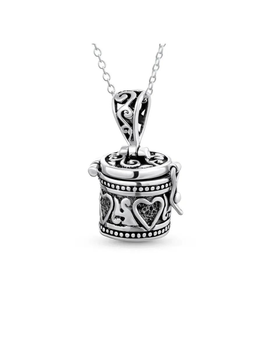 Подвеска-кулон с сердцем Vintage-Style Heart Prayer Box Locket Necklace Pendant, .925 Sterling