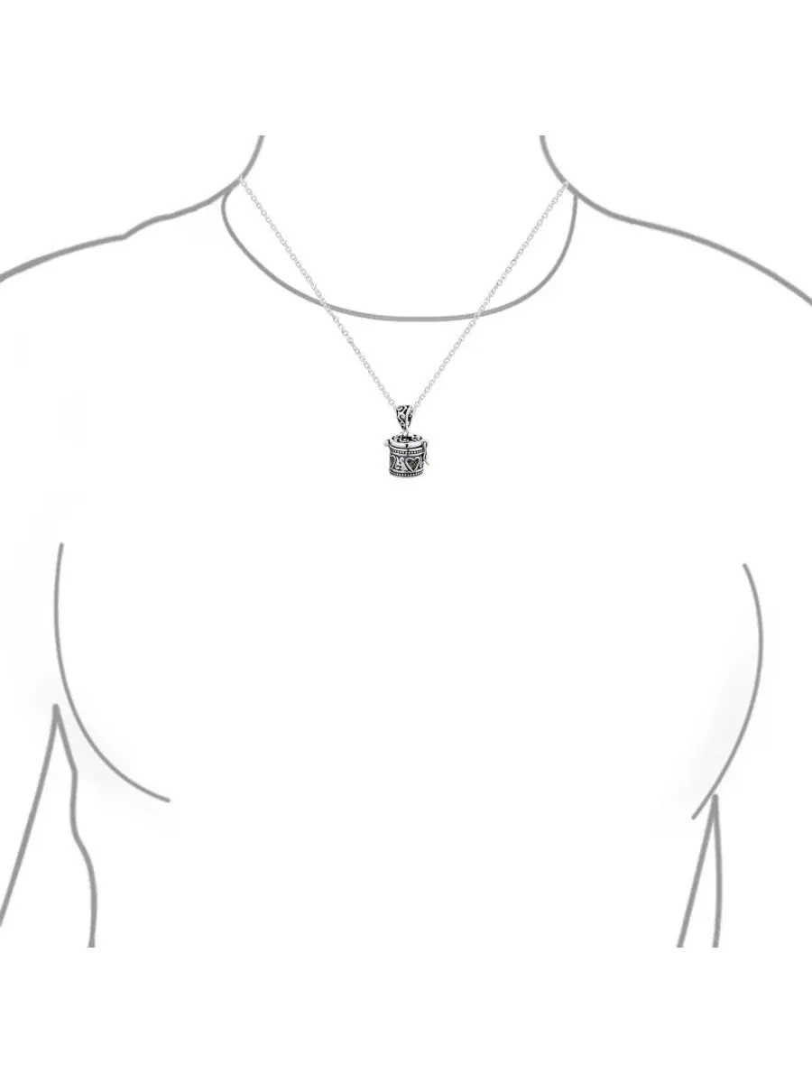 Подвеска-кулон с сердцем Vintage-Style Heart Prayer Box Locket Necklace Pendant, .925 Sterling — изображение 2 из 4