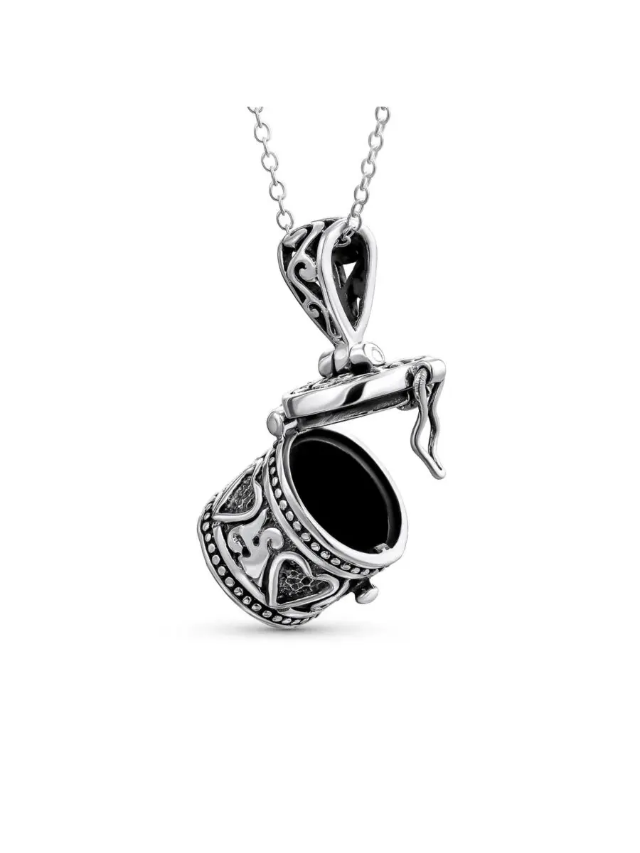 Подвеска-кулон с сердцем Vintage-Style Heart Prayer Box Locket Necklace Pendant, .925 Sterling — изображение 4 из 4