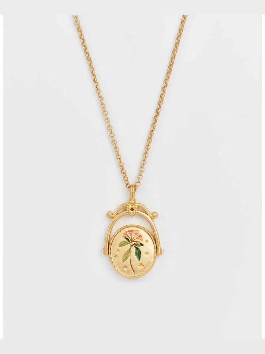 Кулон-подвеска с инициалом K Kalmia Gold Spinner Chain Necklace Fable England — изображение 2 из 6, оттенок золото