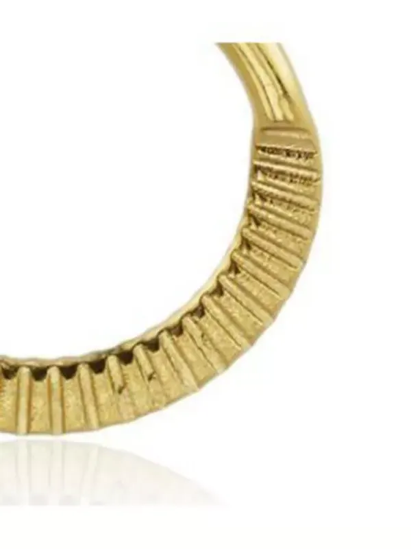 Ребристые серьги-кольца из нержавеющей стали Rebl Jewelry — изображение 2 из 2, оттенок золото
