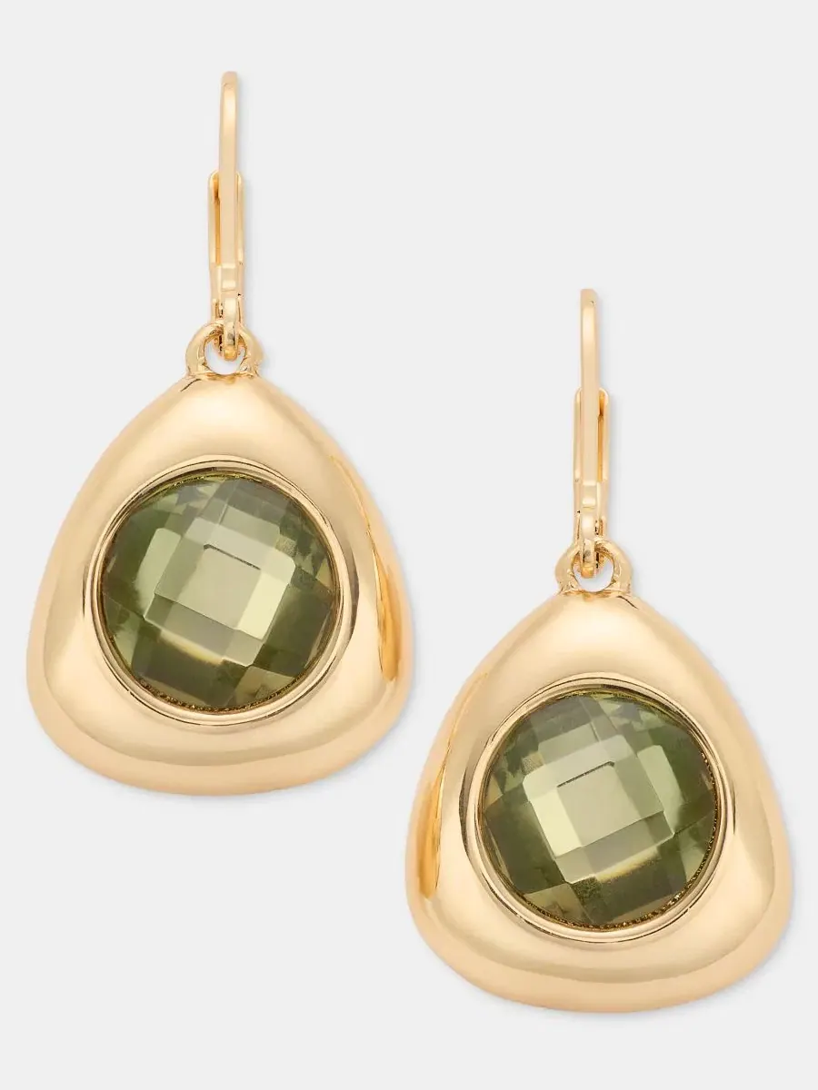 Серьги-подвески из камня Stone Pebble Drop Anne Klein