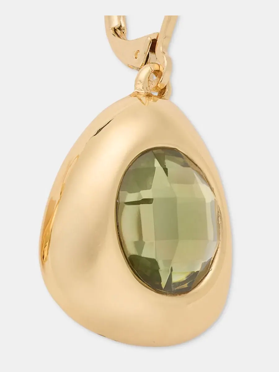 Серьги-подвески из камня Stone Pebble Drop Anne Klein — изображение 4 из 4, оттенок черный