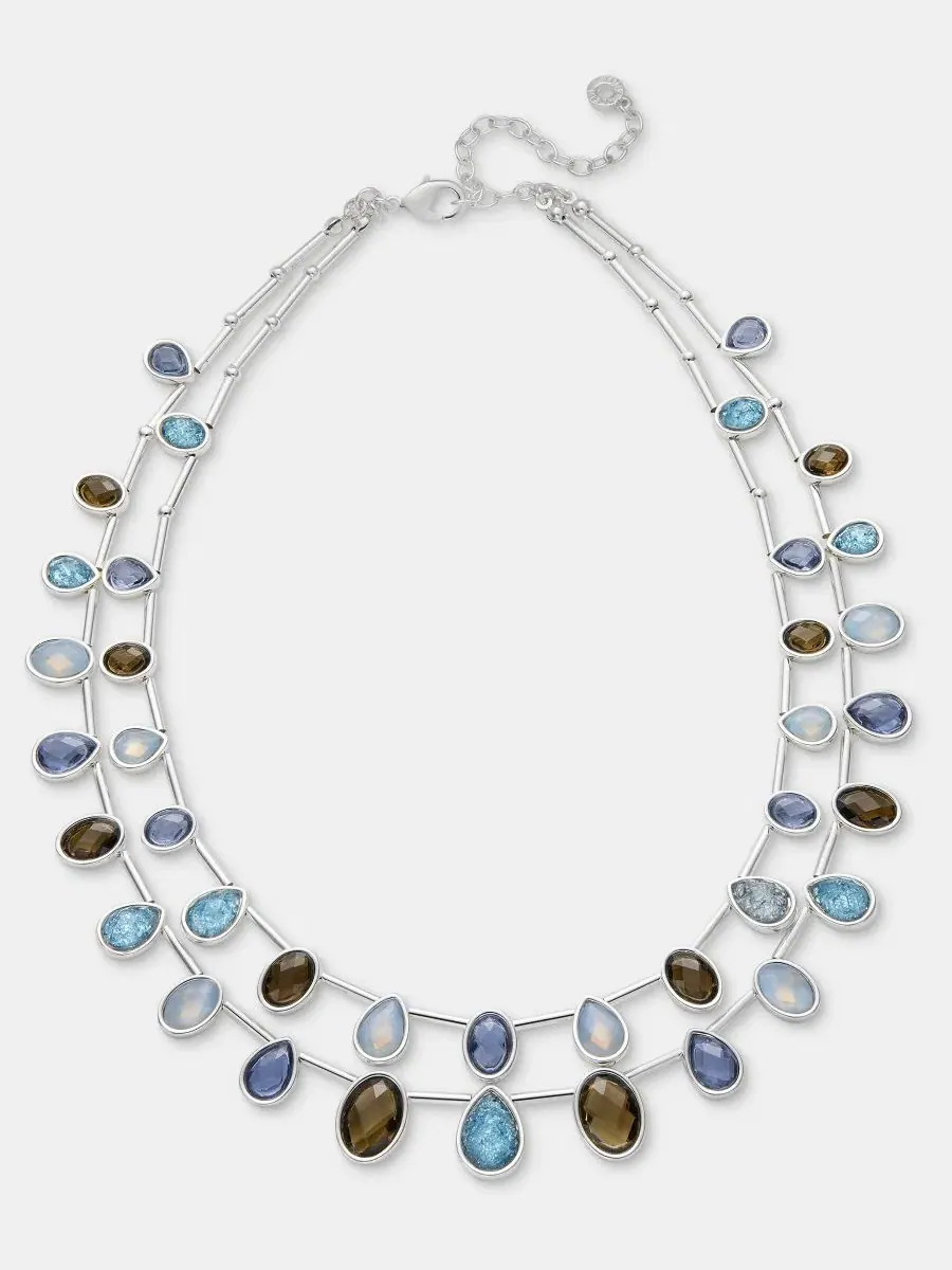 Колье Anne Klein с разноцветными камнями
