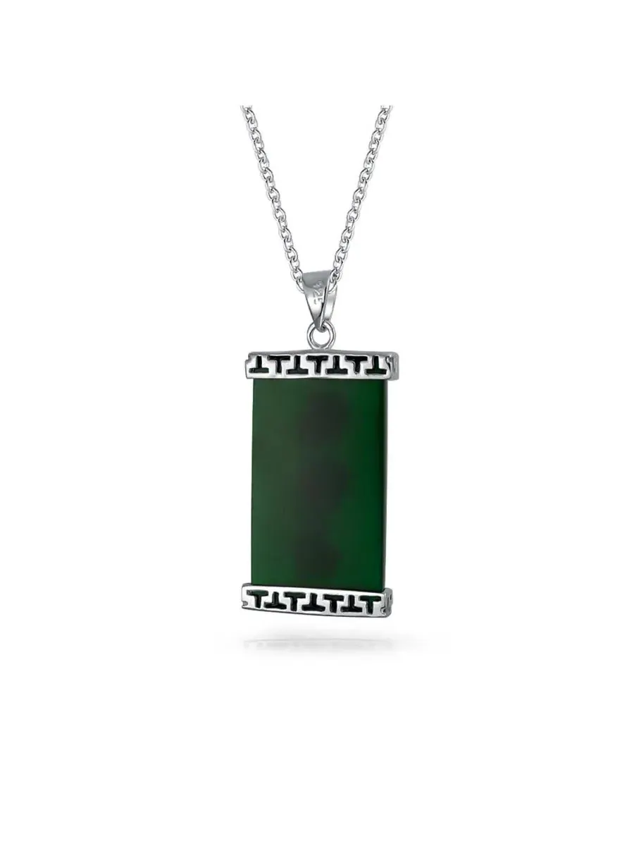 Подвеска с китайским символом фу, из агата, .925 стерлинговое серебро Bling Jewelry — изображение 2 из 4