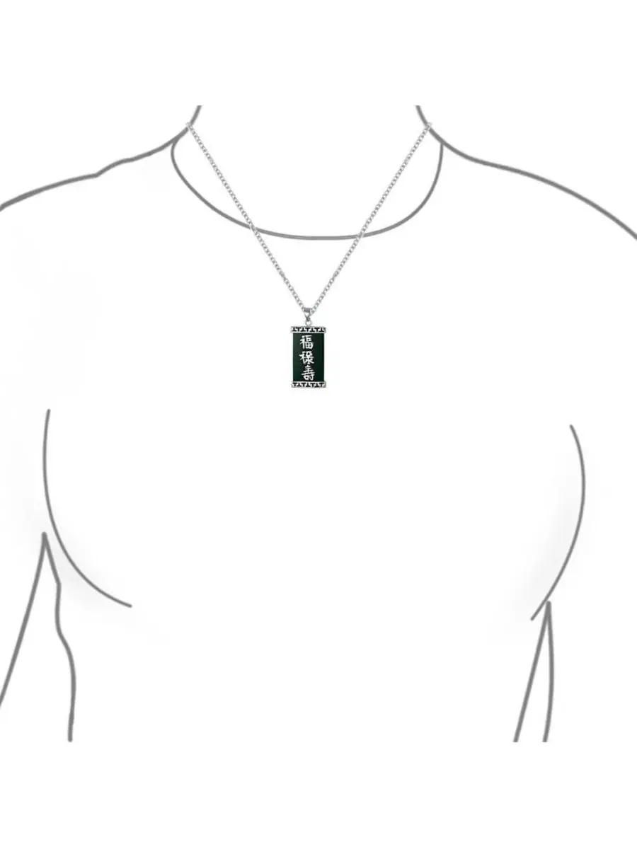 Подвеска с китайским символом фу, из агата, .925 стерлинговое серебро Bling Jewelry — изображение 3 из 4