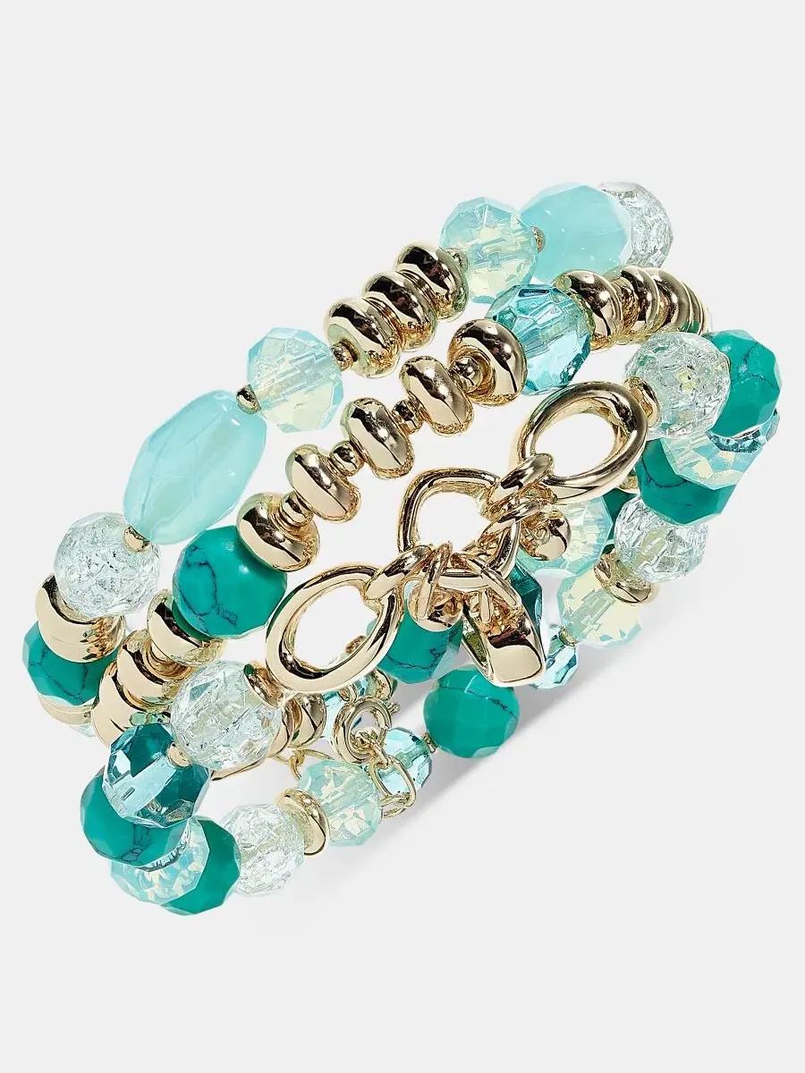 Браслет-стеклярус с подвесками Anne Klein