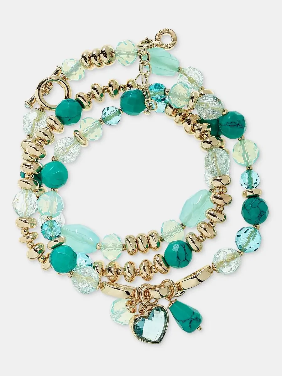 Браслет-стеклярус с подвесками Anne Klein — изображение 2 из 4, оттенок мульти