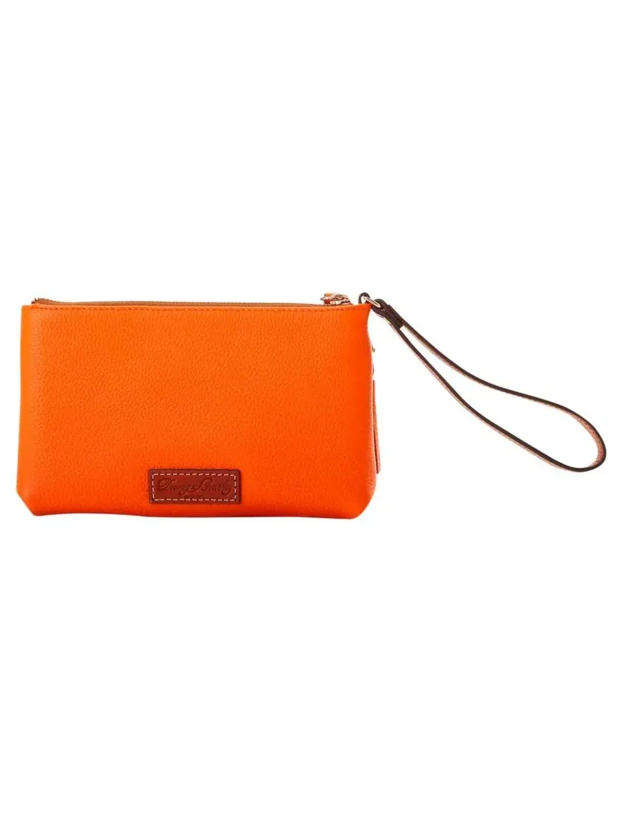 Кожаный браслет с патчем Clemson Tigers Infield Double-Zip Wristlet Dooney & Bourke — изображение 4 из 4, оттенок нет цвета