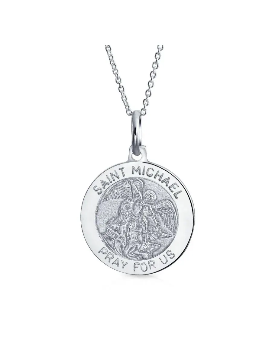 Кулон-медальон с изображением Святого Михаила, серебро 925 пробы Bling Jewelry