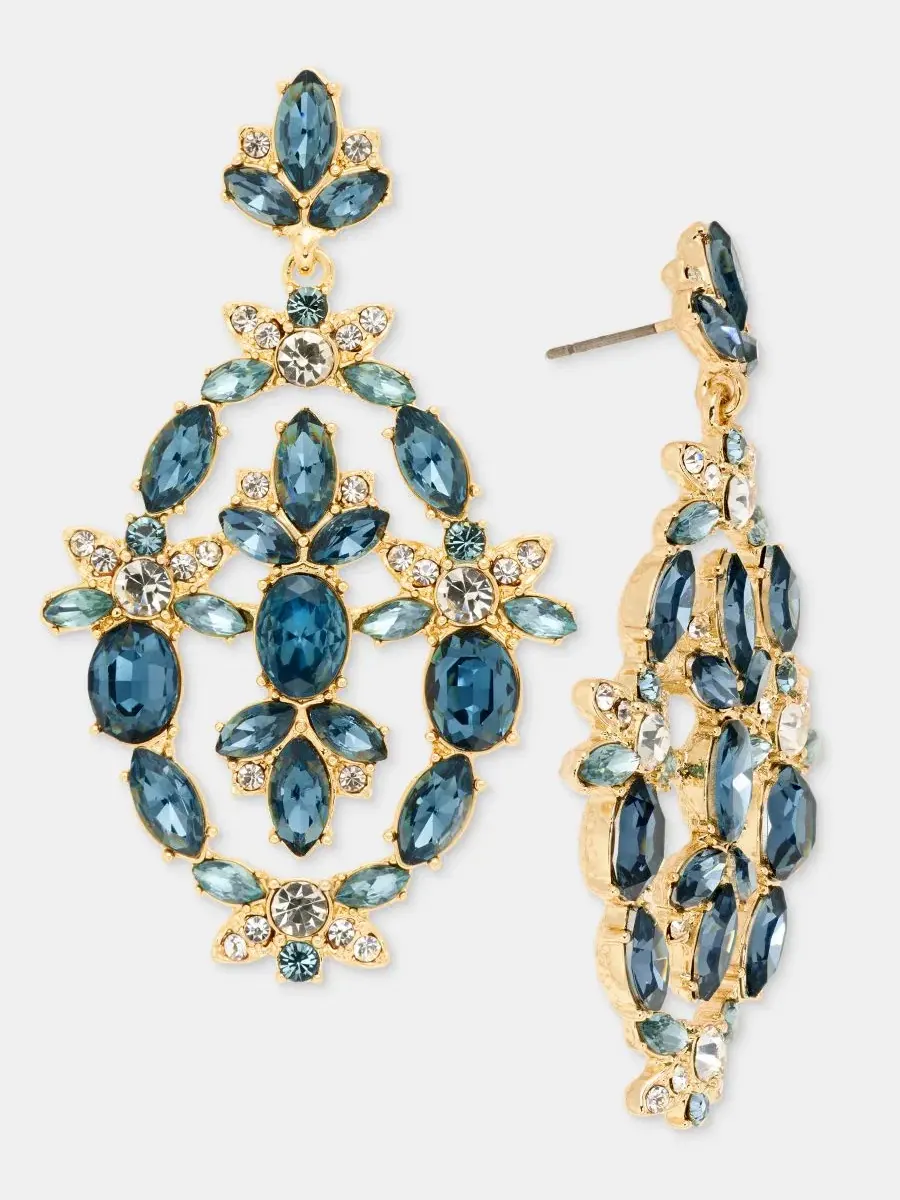 Серьги-подвески Orbital с камнями Marchesa
