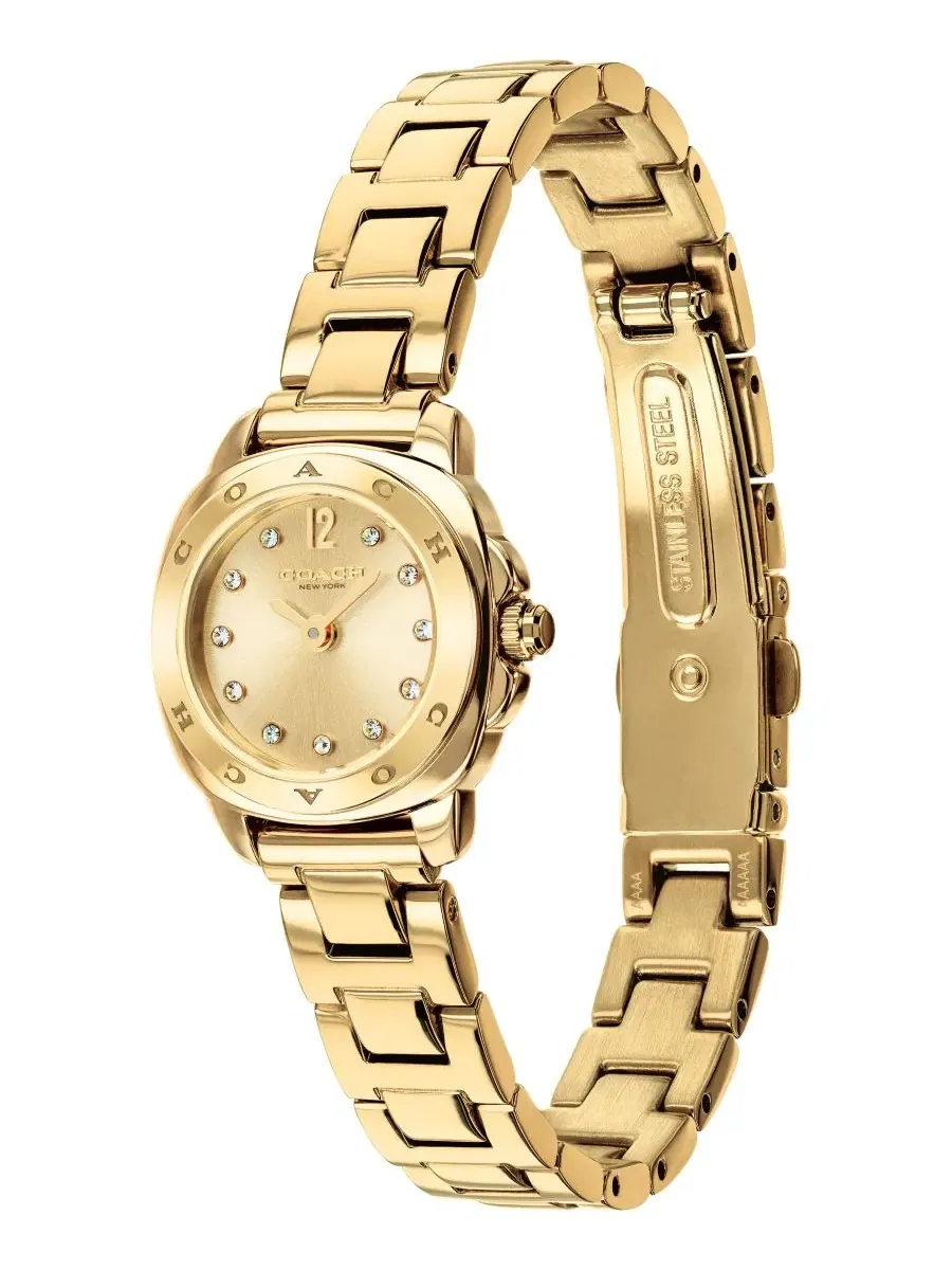 Женские часы Kitt Gold-Tone Stainless Steel Bracelet Watch 21mm COACH — изображение 3 из 4, оттенок золото