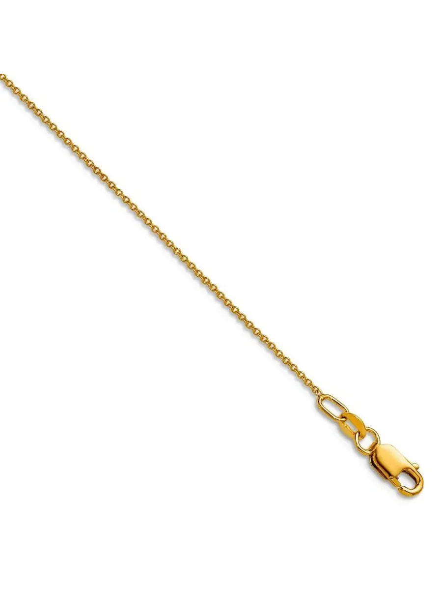 Колье из желтого золота 18 карат, цепочка плетения кабель 0,9 мм Curata Jewelry — изображение 2 из 7, оттенок золото