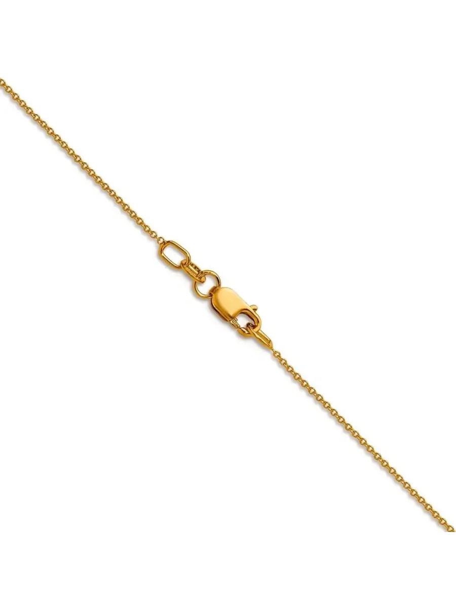 Колье из желтого золота 18 карат, цепочка плетения кабель 0,9 мм Curata Jewelry — изображение 4 из 7, оттенок золото