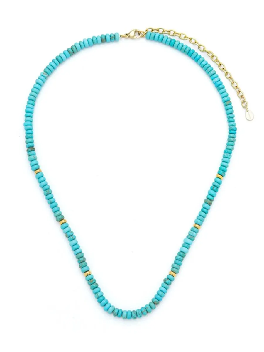 Ожерелье из натуральных камней Charis Gemstone Beaded Kamaria — голубой