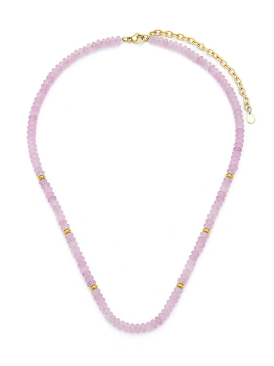 Ожерелье из натуральных камней Charis Gemstone Beaded Necklace Kamaria, Lavender Jade — изображение 1 из 7