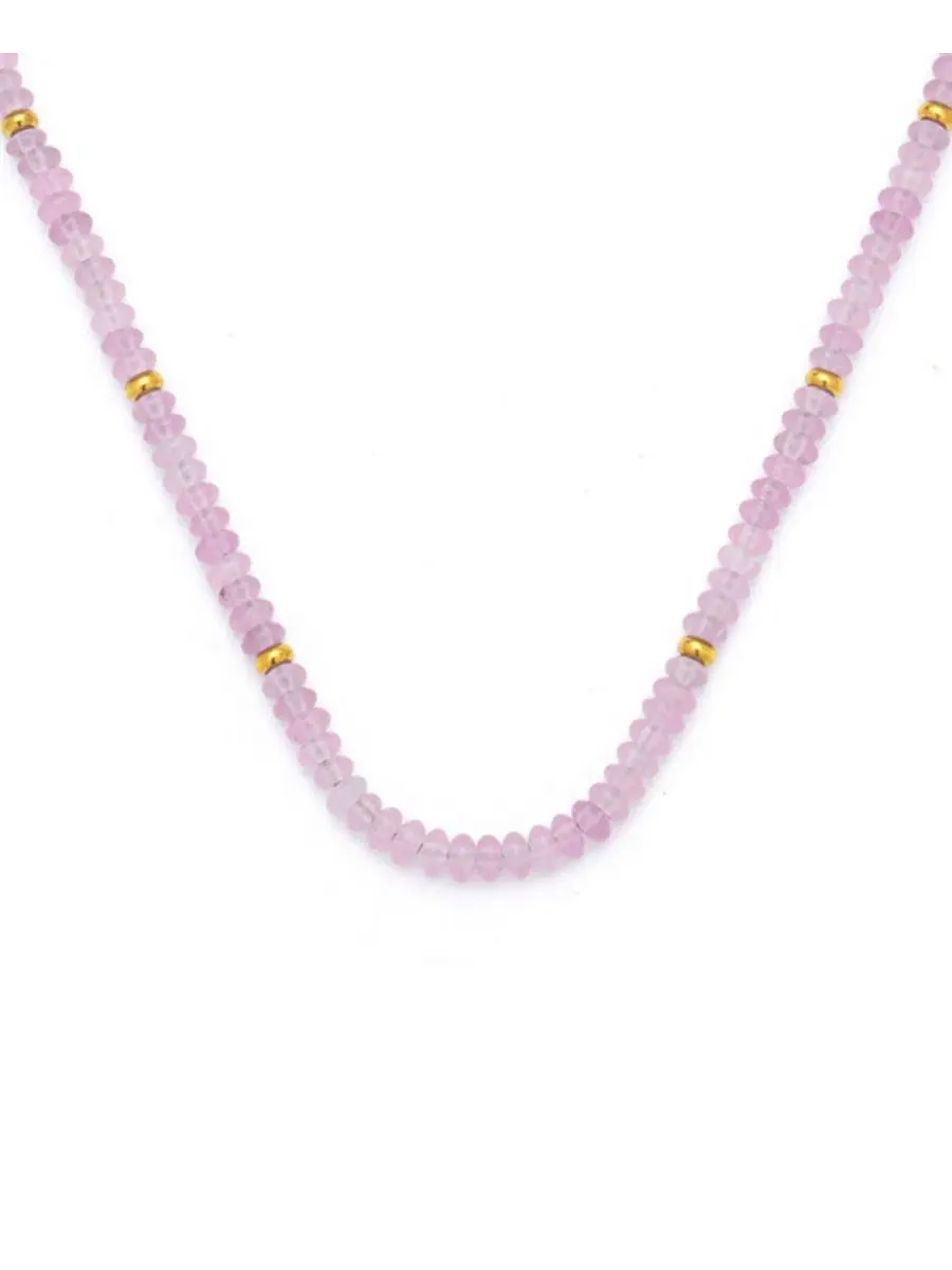 Ожерелье из натуральных камней Charis Gemstone Beaded Necklace Kamaria, Lavender Jade — изображение 3 из 7