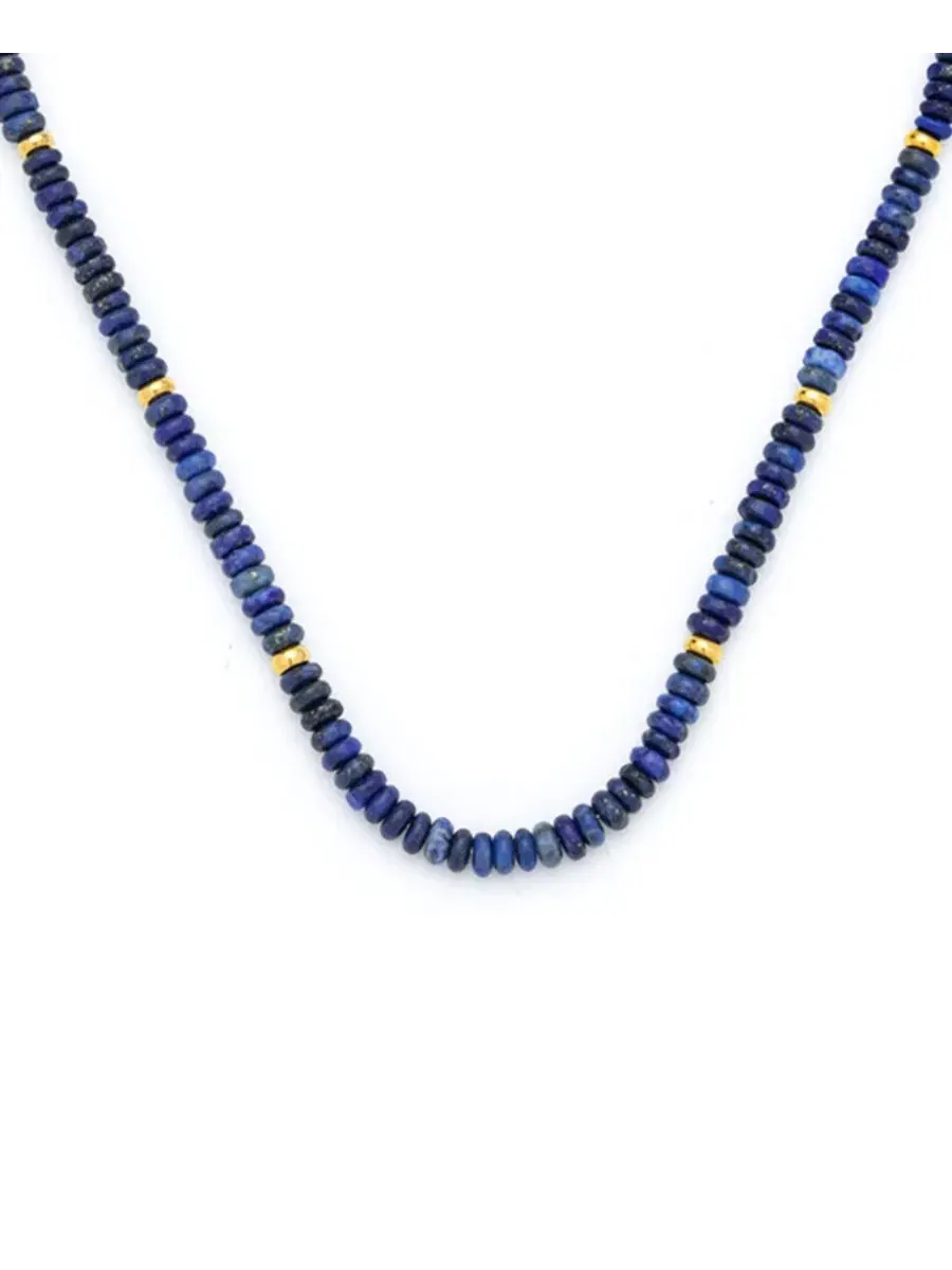 Бусы из натуральных камней Charis Gemstone Beaded Necklace Kamaria — изображение 3 из 7, оттенок синий