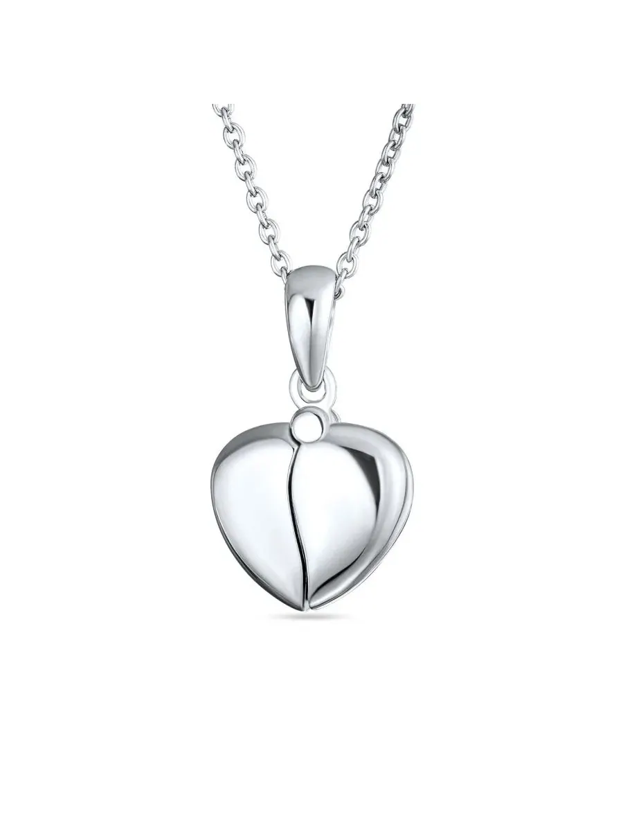 Кулон-медальон с сердцем и надписью I LOVE YOU, из стерлингового серебра Bling Jewelry — изображение 2 из 4