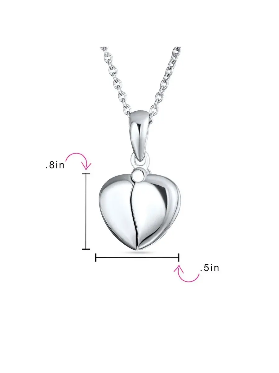 Кулон-медальон с сердцем и надписью I LOVE YOU, из стерлингового серебра Bling Jewelry — изображение 3 из 4