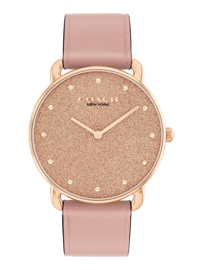Женские часы Elliot Blossom с кожаным ремешком, 36mm Coach