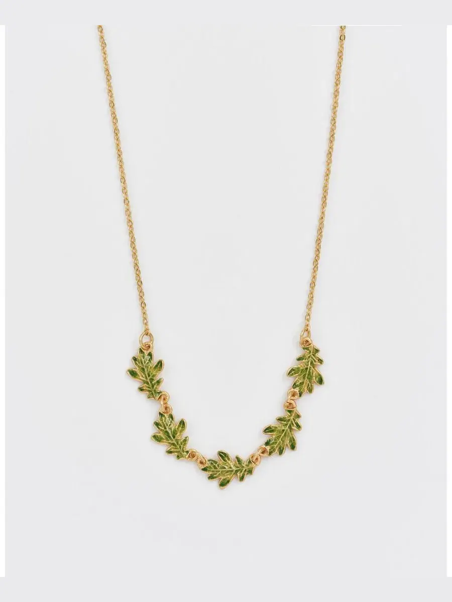 Колье с подвеской Oak Leaf Gold Fable England — изображение 2 из 6, оттенок золото
