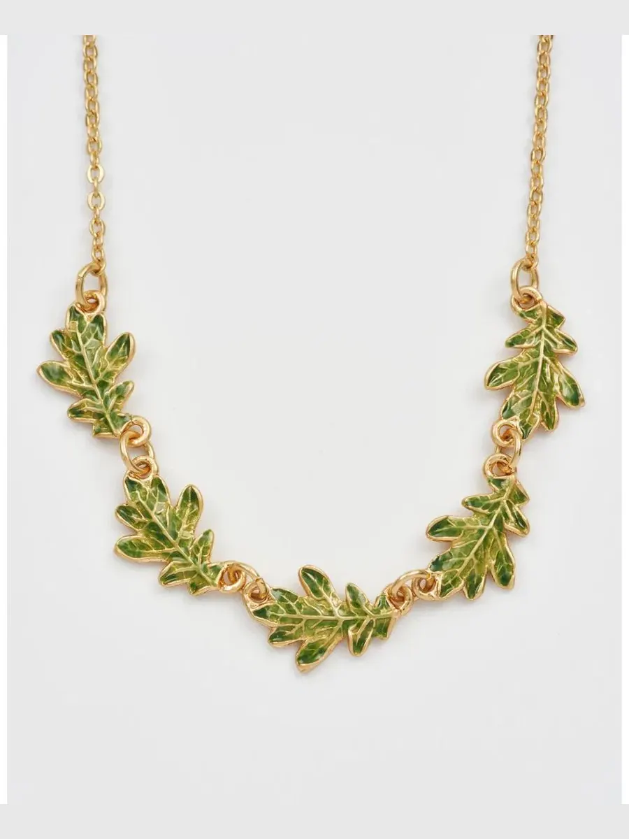 Колье с подвеской Oak Leaf Gold Fable England — изображение 3 из 6, оттенок золото