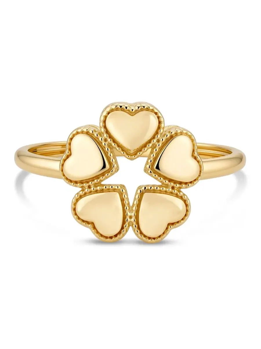 Кольцо с сердцем 14K Gold DEVATA