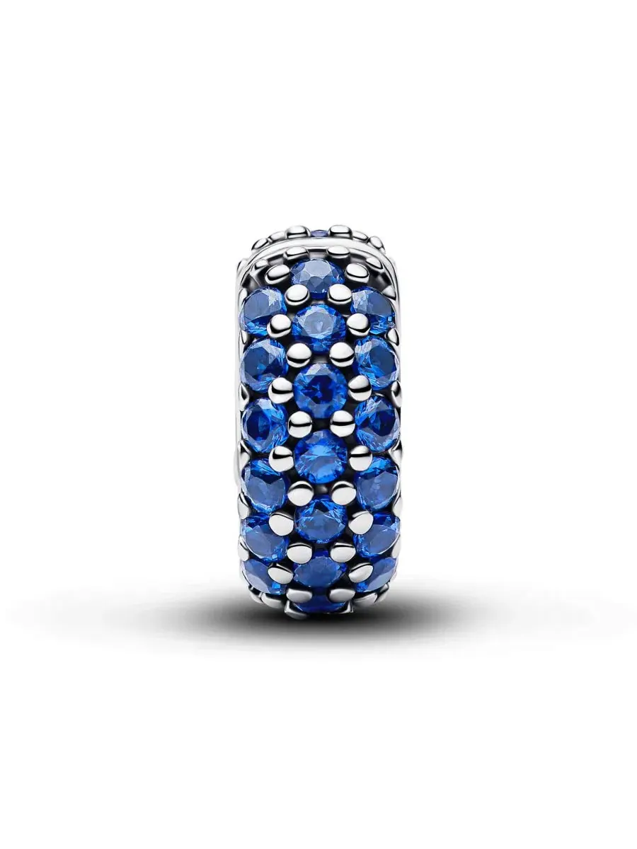 Подвеска-клипса с королевским синим камнем Pandora — изображение 2 из 4, оттенок серебристый