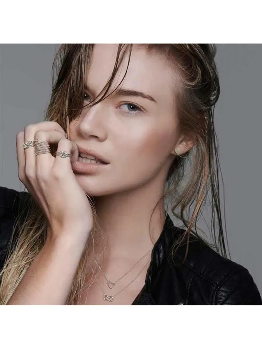 Комплект серег с сердцем из циркония, стерлинговое серебро с позолотой Bling Jewelry — изображение 3 из 3, оттенок золотистый