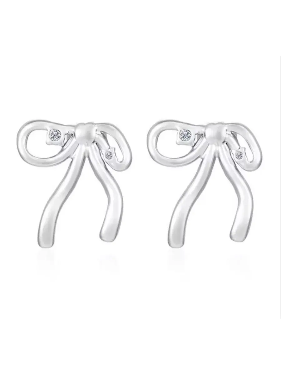 Серьги-пусеты с кристаллом, из стали Rebl Jewelry