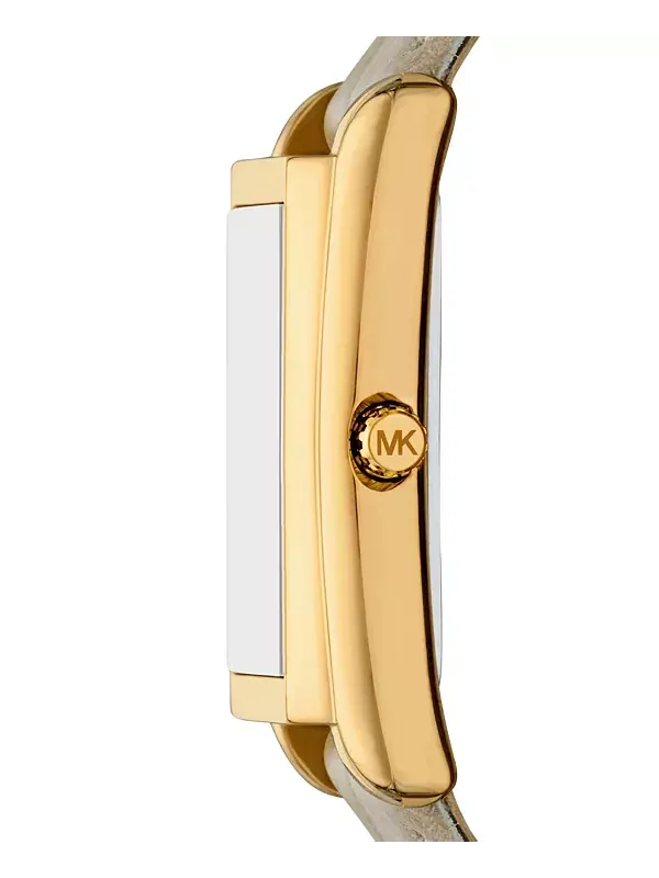 Женские часы Essex с тремя стрелками, из натуральной кожи, 26 x 36 мм Michael Kors — изображение 3 из 4, оттенок нудовый