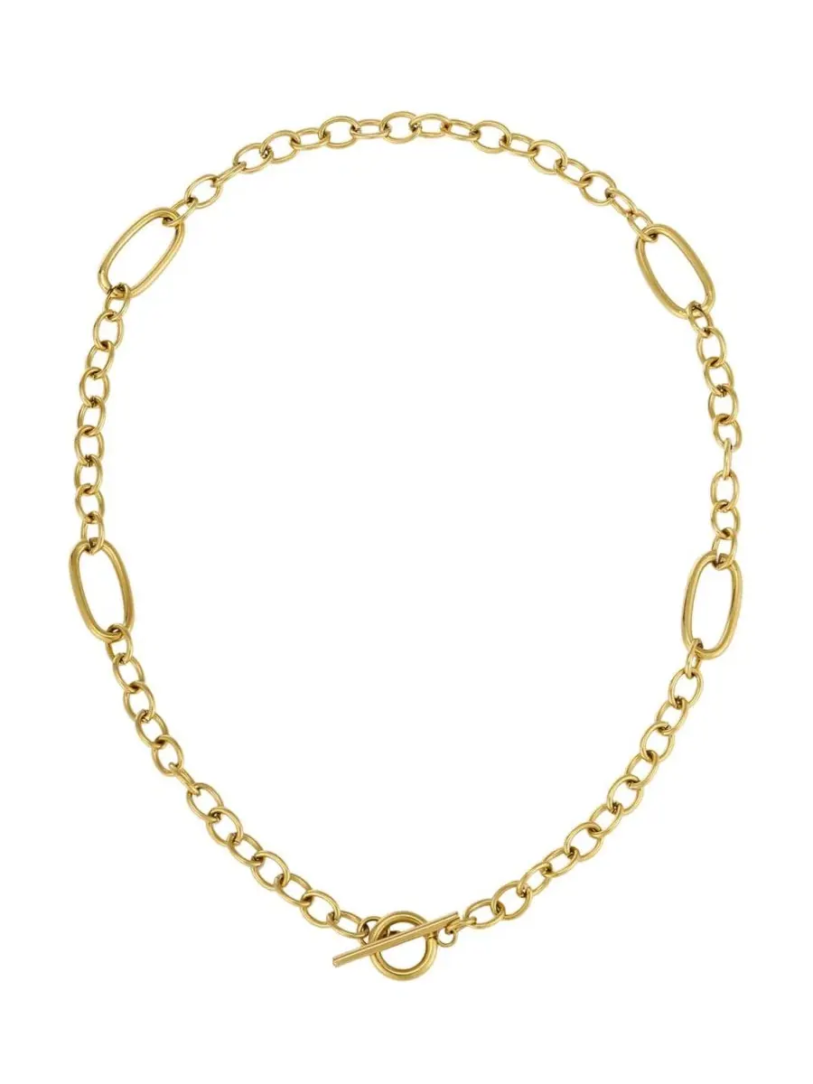 Ожерелье с позолотой 18к, модель Mixed Link Toggle ADORNIA