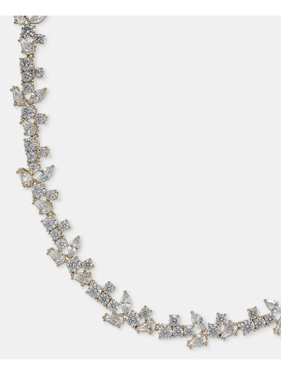Колье-воротник с кубическим цирконием, 16" + 3" удлинитель Givenchy — изображение 2 из 5, оттенок золото