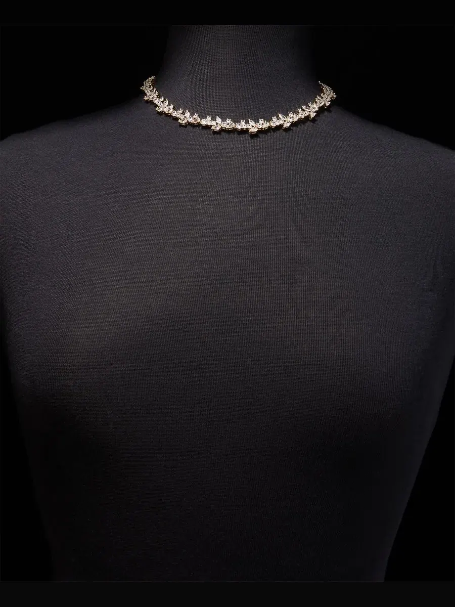 Колье-воротник с кубическим цирконием, 16" + 3" удлинитель Givenchy — изображение 3 из 5, оттенок золото