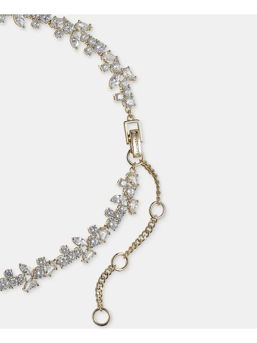 Колье-воротник с кубическим цирконием, 16" + 3" удлинитель Givenchy — изображение 4 из 5, оттенок золото