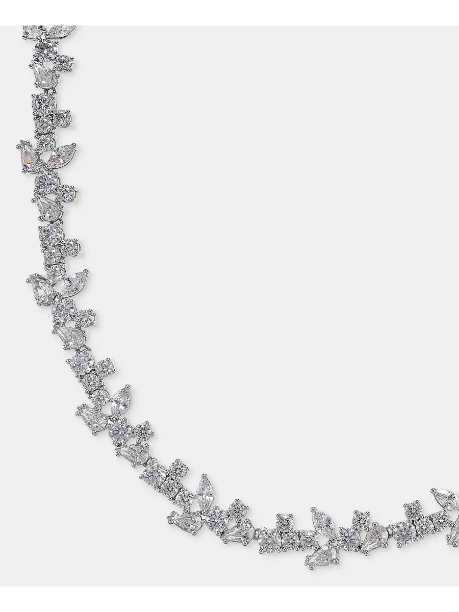 Колье-ошейник с кубическим цирконием, 16" + 3" удлинитель Givenchy — изображение 2 из 5, оттенок белый