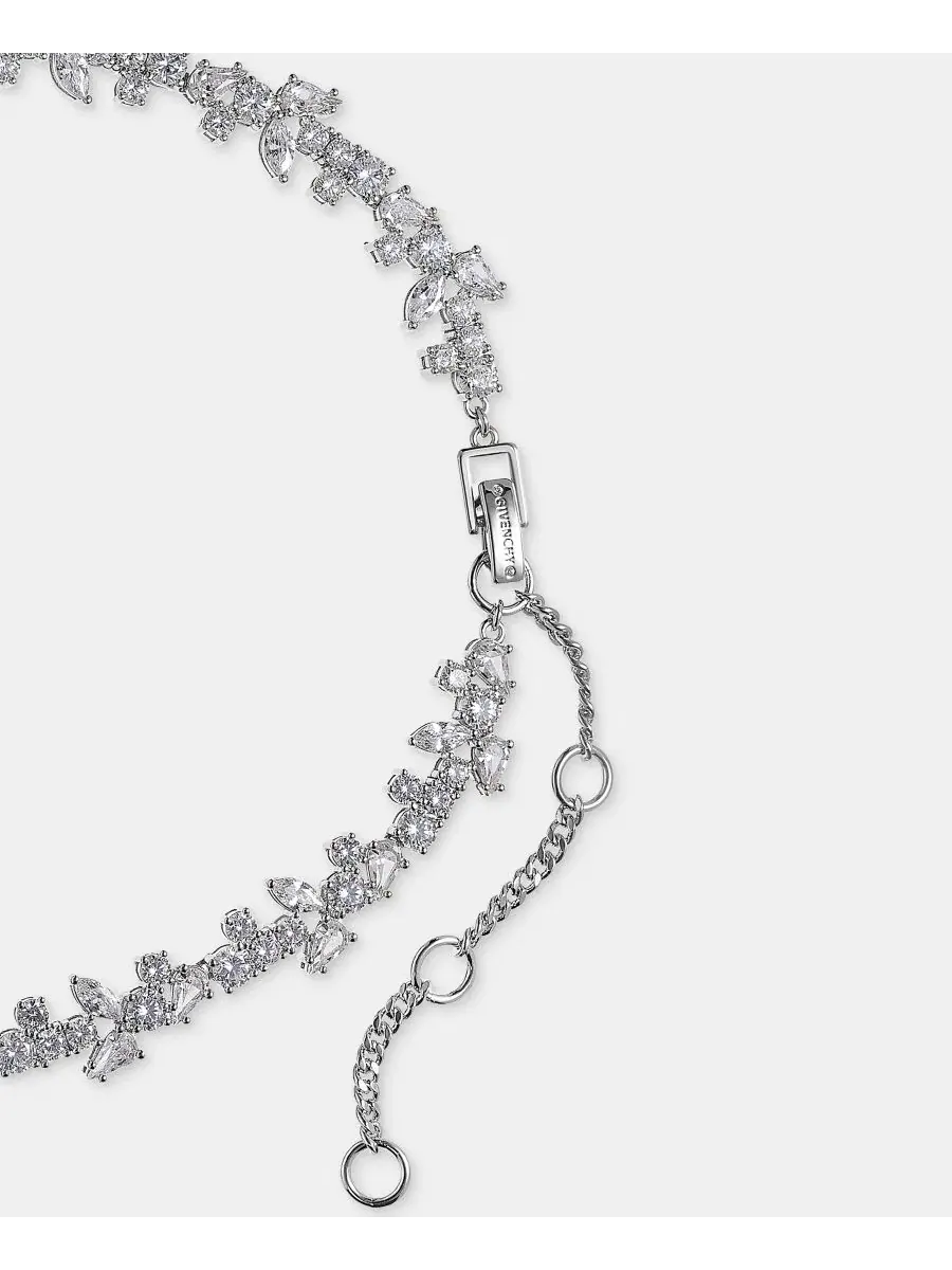 Колье-ошейник с кубическим цирконием, 16" + 3" удлинитель Givenchy — изображение 4 из 5, оттенок белый